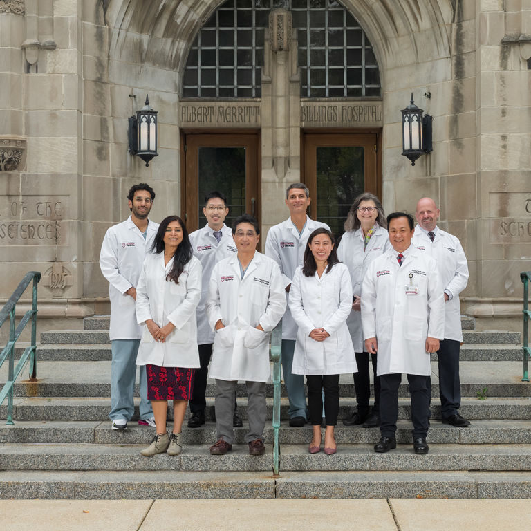 Vice Chair Members Posing for Picture in White Lab Coats